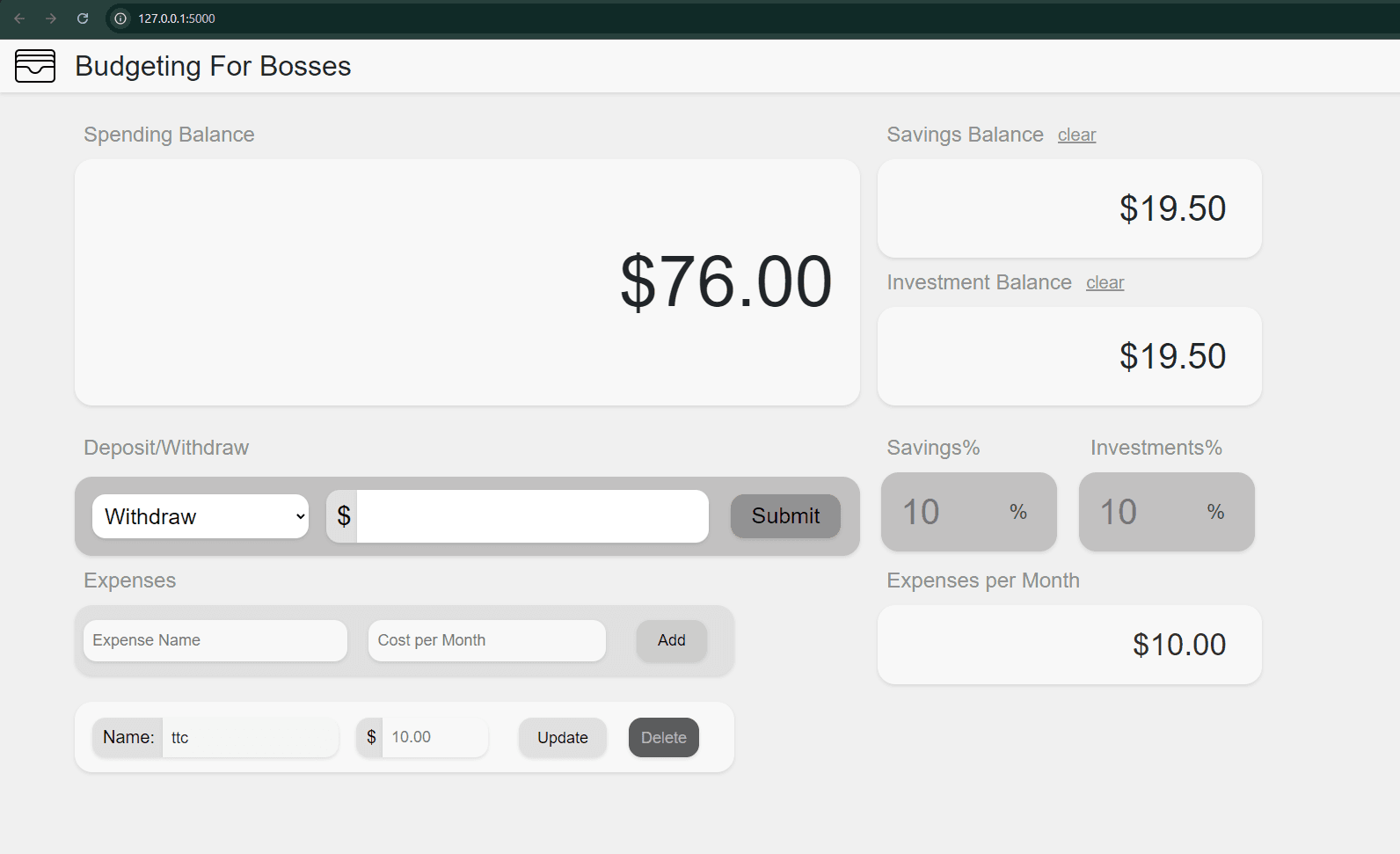 Budget Expense Tracker